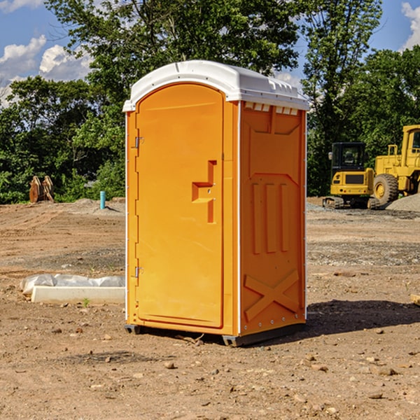 how often are the porta potties cleaned and serviced during a rental period in Roberts